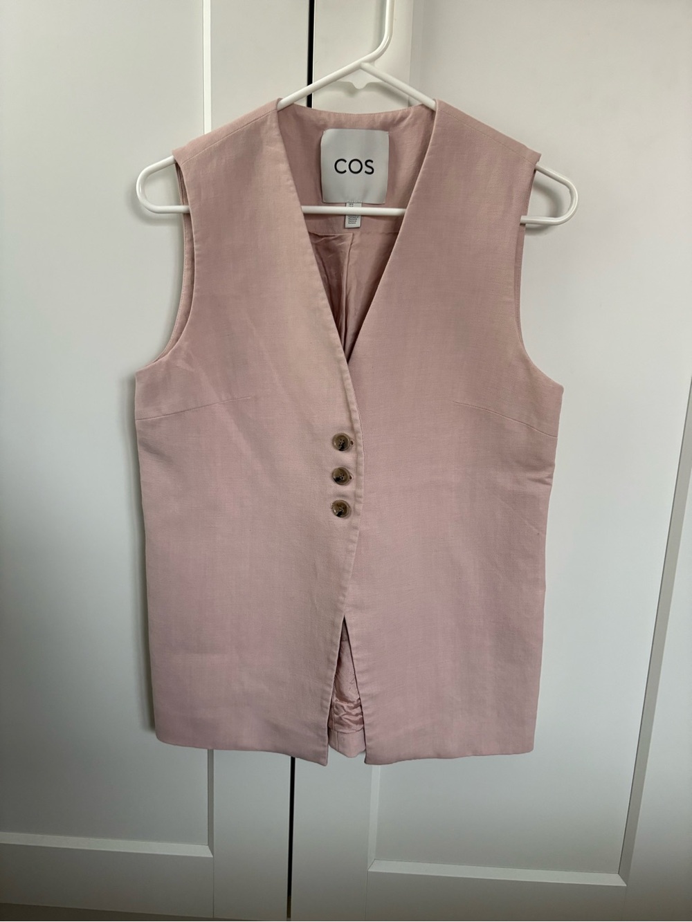 Cos linen blend vest - size 8